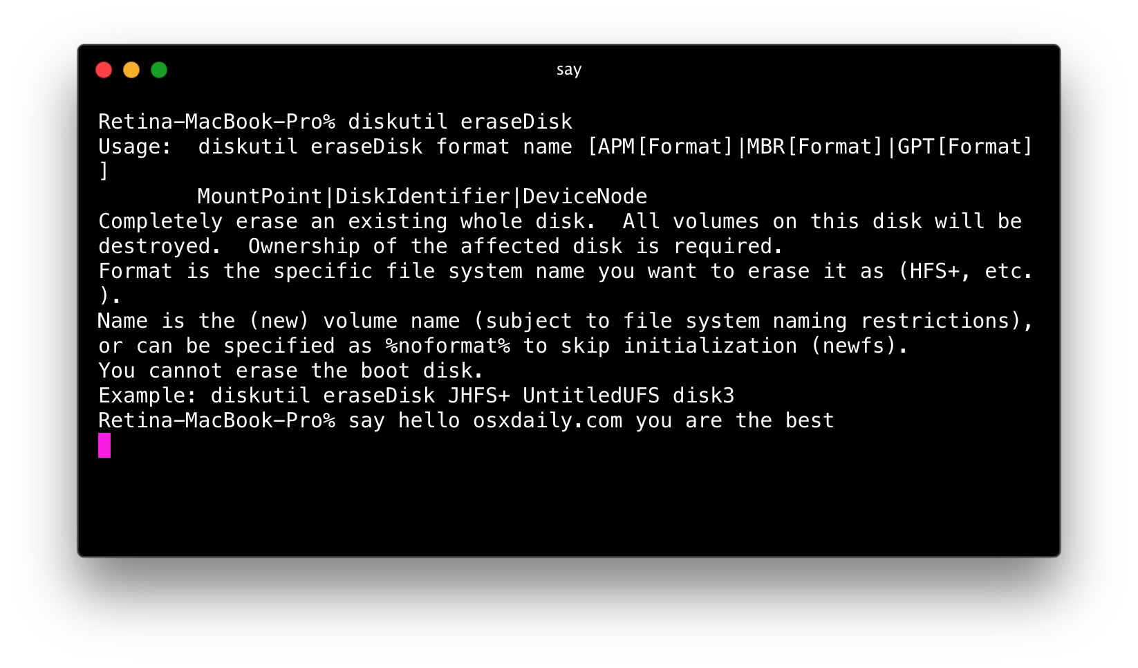 Mac command line install